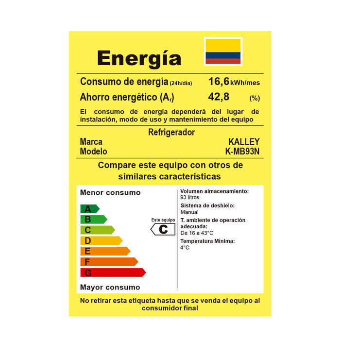 electrodomesticos refrigeracion minibar kalley 93l frost llave seguridad mb4856k015 mp madecentro