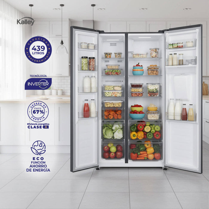 electrodomesticos refrigeracion nevecon kalley 439l nv0390k023 mp madecentro
