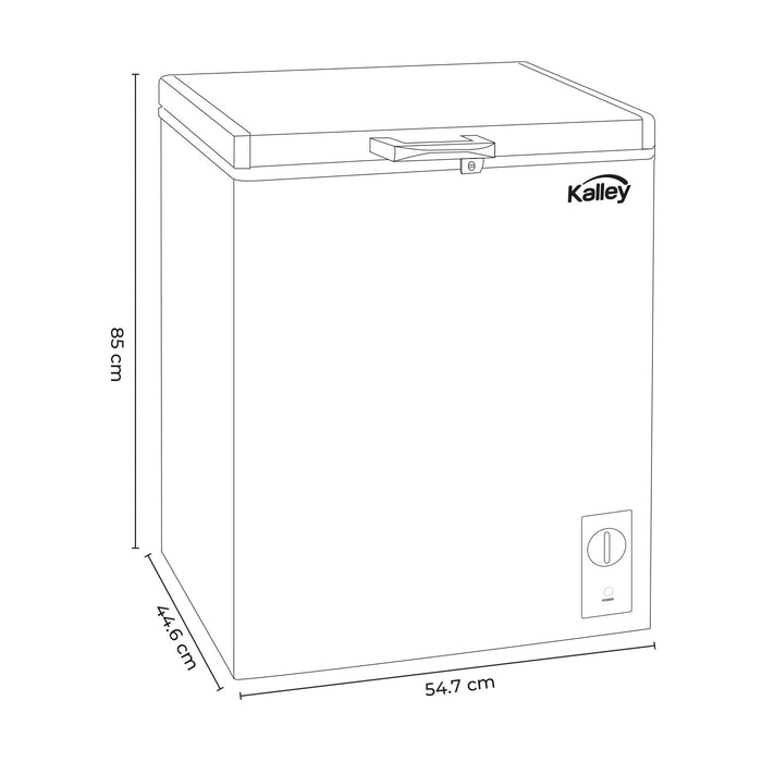 electrodomesticos refrigeracion congelador horizontal kalley 99l cn9011k018 mp madecentro