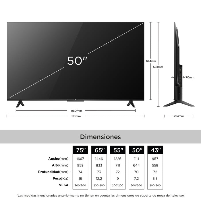 Televisor TCL 50" 50V6C 4K UHD