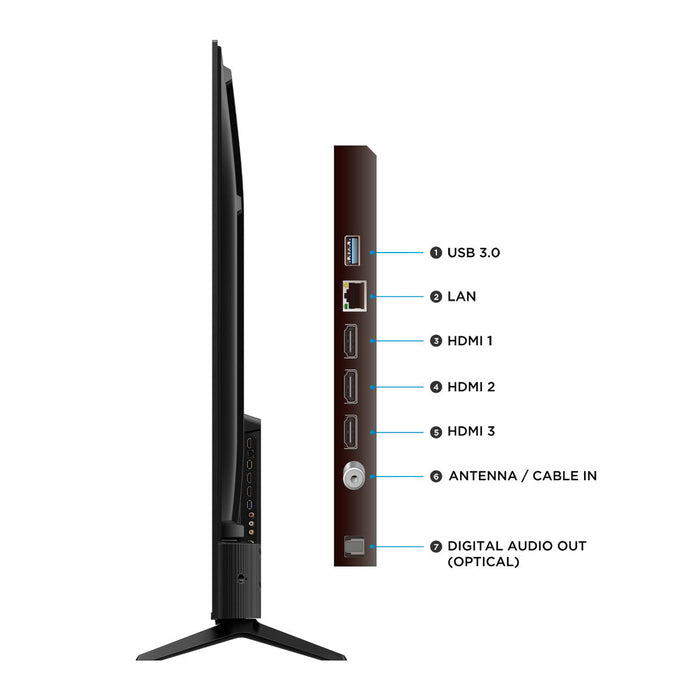 Televisor de 55" 4K UHD marca TCL