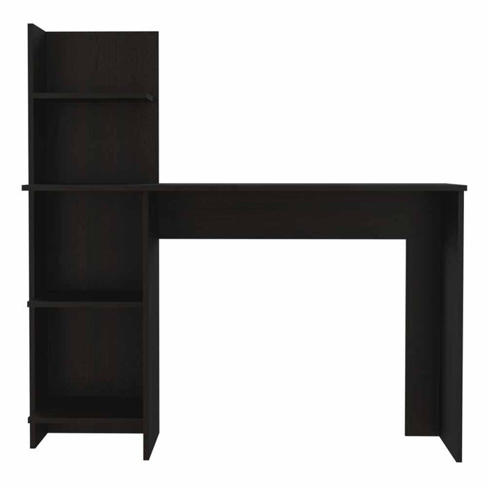 Escritorio Vilna 120, Wengue, con Cuatro Entrepaños Para Ubicar Elementos de Estudio