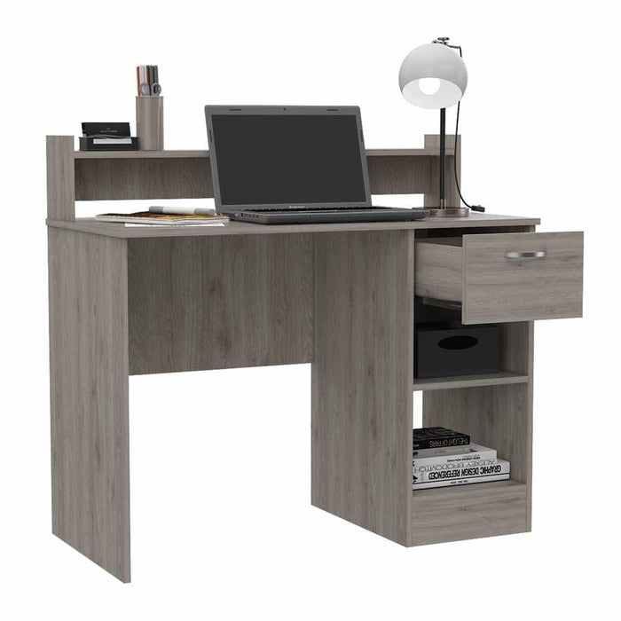 Escritorio Tulk, Bardolino, con Un Cajón Archivador Archivador y Dos Entrepaños