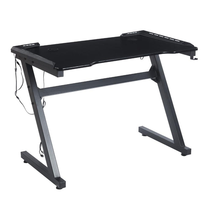 Escritorio Gamer Silver, Negro, Estructura Metalica