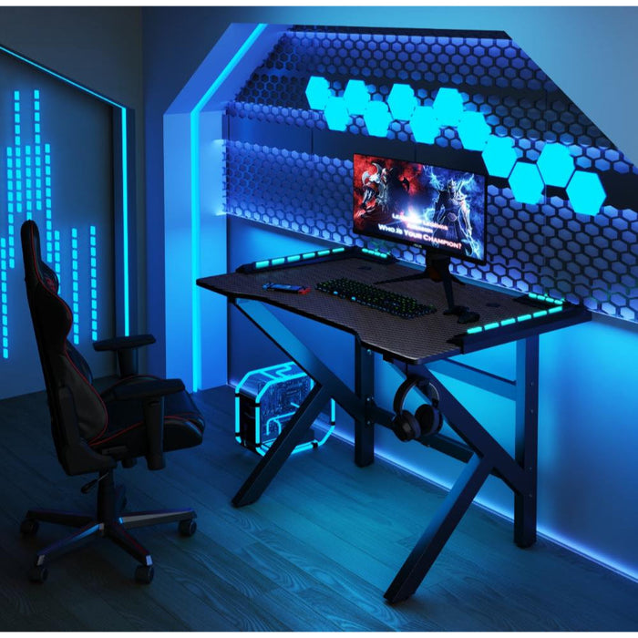 Escritorio Gamer Galactic, Negro, Estructura Metalica