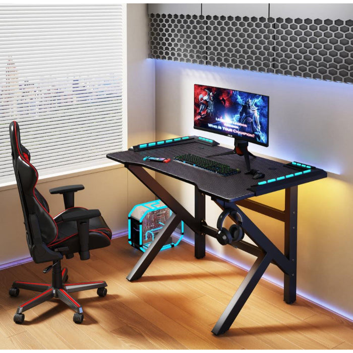 Escritorio Gamer Galactic, Negro, Estructura Metalica