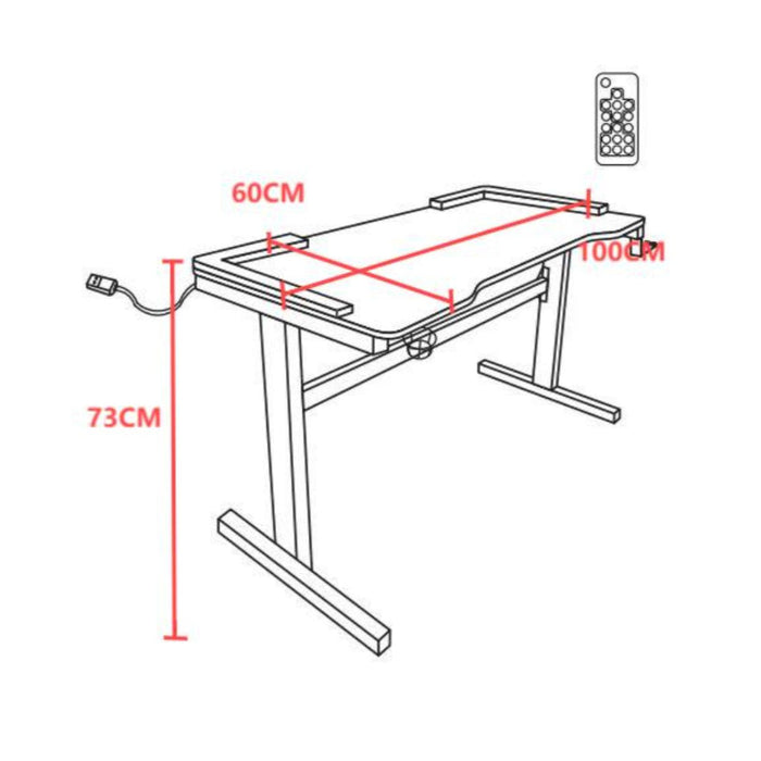Escritorio Gamer Matrix , Negro, Estructura Metalica