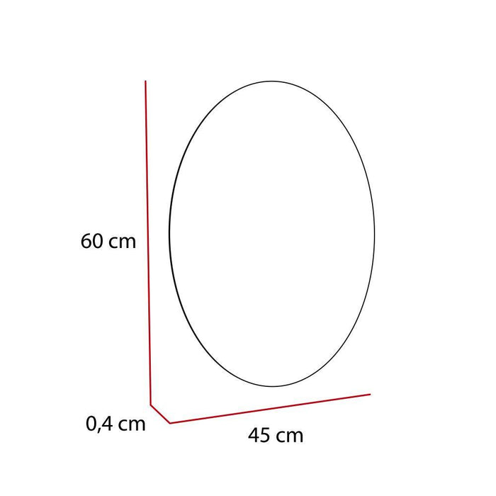 Espejo Ovalado Napoli, Gris, Con Luz Led