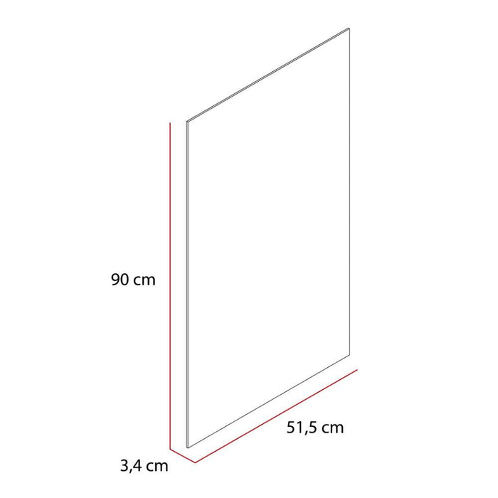 Espejo Rectangular Garda, Gris, Con Luz Led