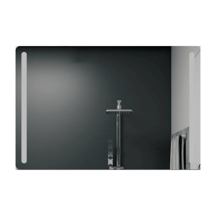 Espejo Rectangular Broni, Gris, Con Luz Led