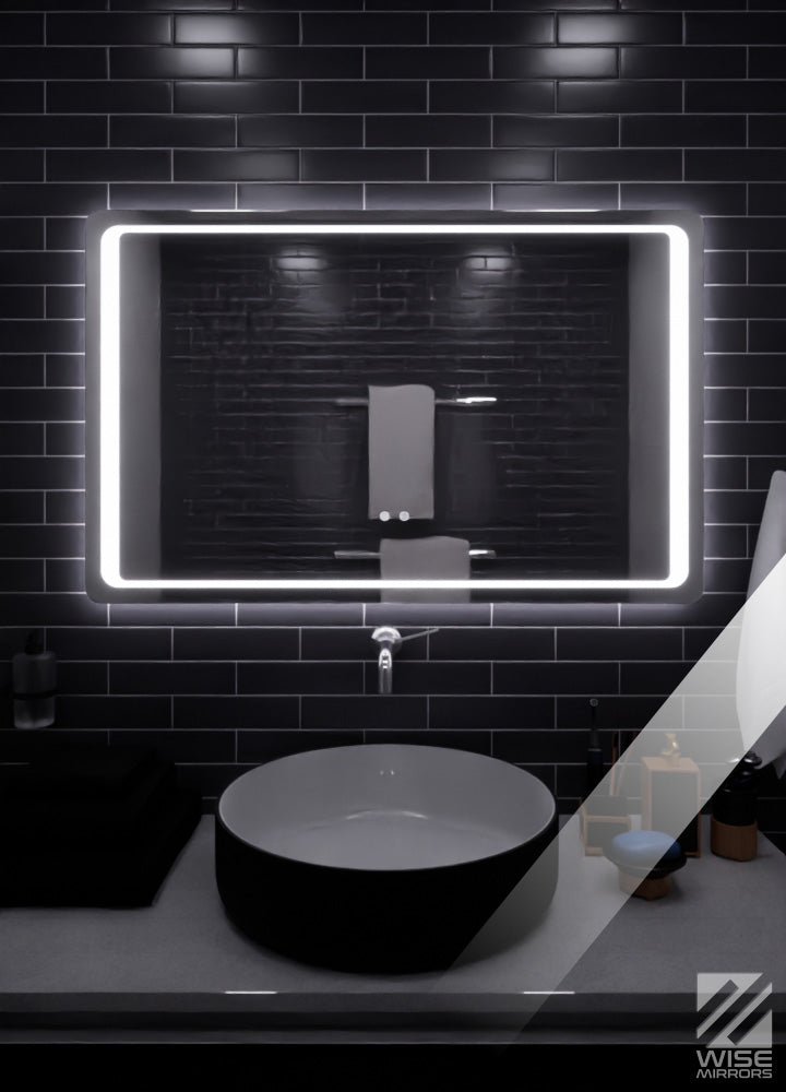 Espejo de baño picasso, beige, ideal para espacios reducidos zf - Madecentro