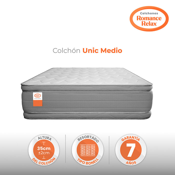 Colchón Rr Unic Medio 120X190X35, Semidoble