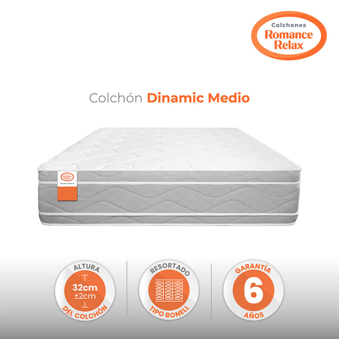 Colchón Rr Dinamic Medio 140X190X32, Doble