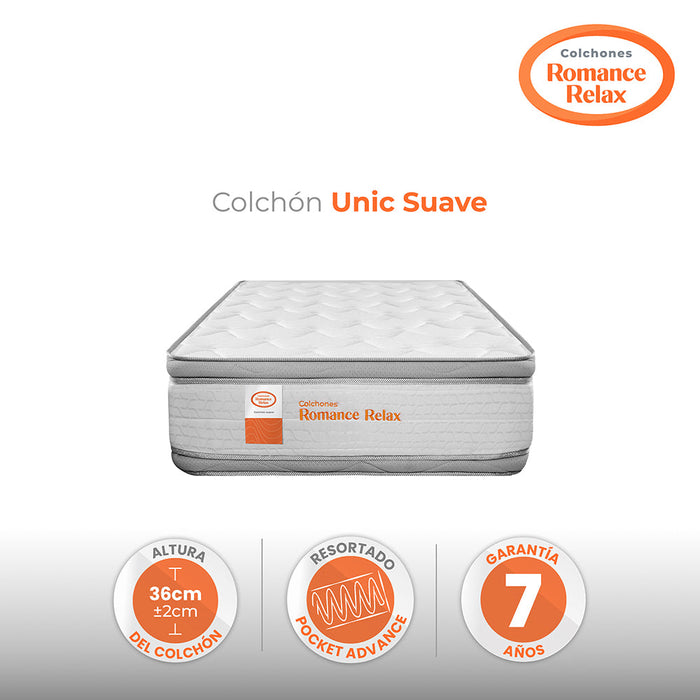 Colchón Rr Unic Suave 100X190X36, Sencillo