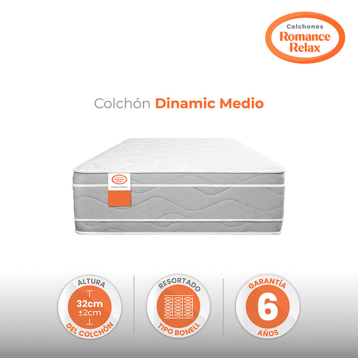 Colchón Rr Dinamic Medio 100X190X32, Sencillo