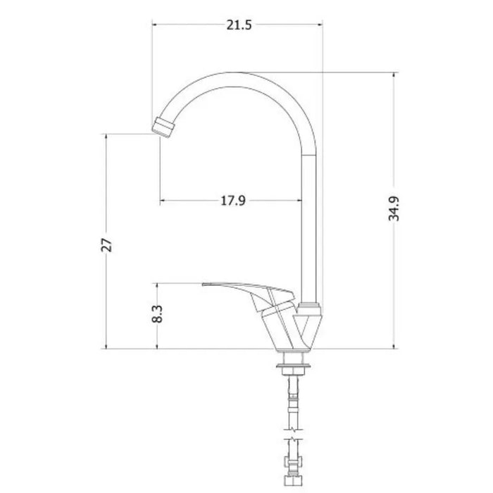 Grifería advance monocontrol para agua caliente y fria marca Socoda