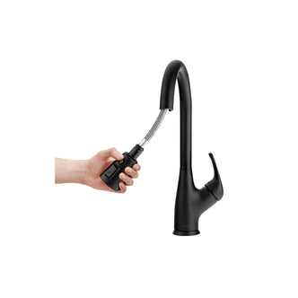 Grifería para lavaplatos ultra ahorradora monocontrol Tanta acabado mate black marca Corona