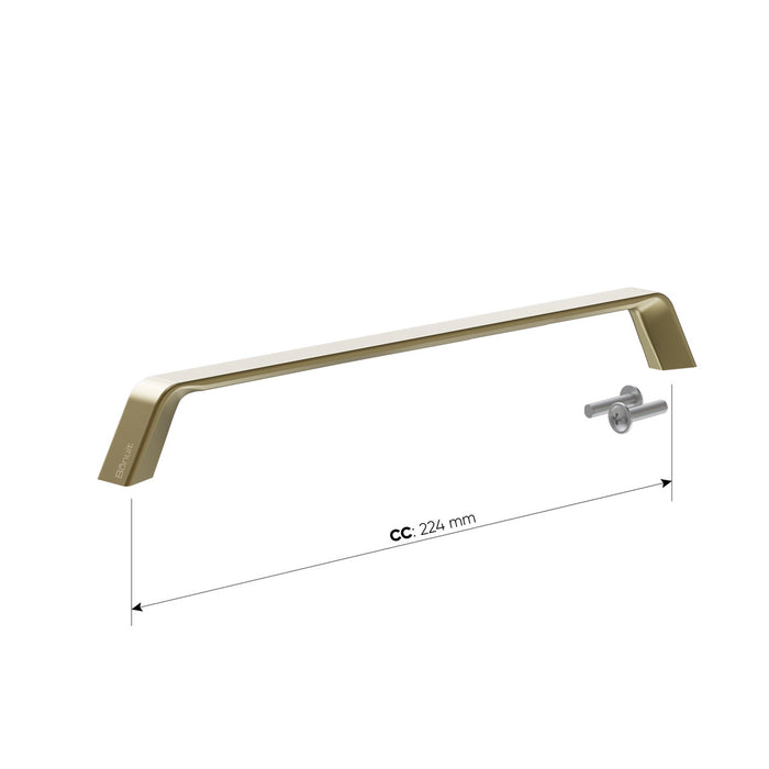 Manija en Zamak dorada, oro rosa, cromada o pintura electrostática negra