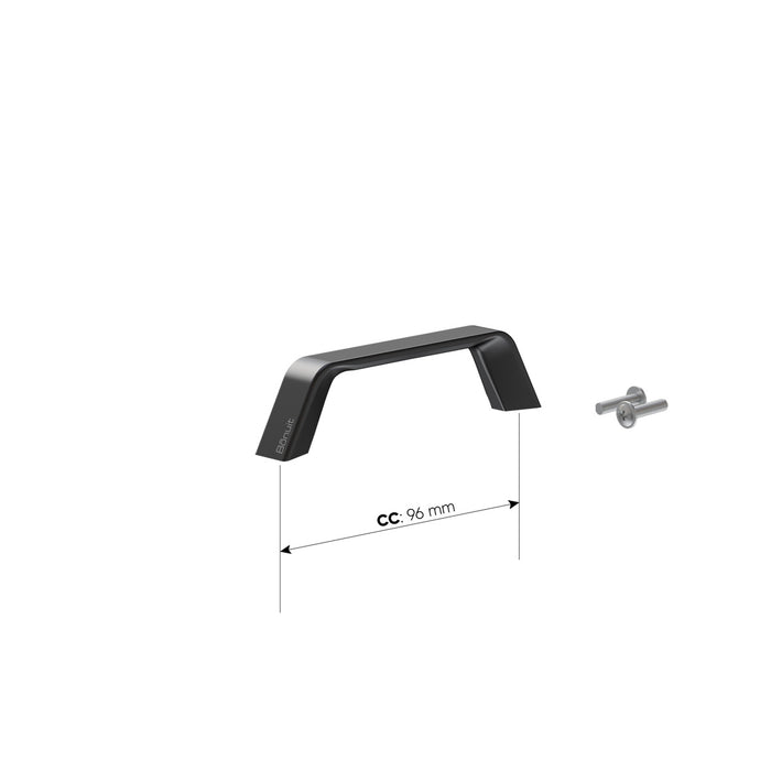 Manija en Zamak dorada, oro rosa, cromada o pintura electrostática negra