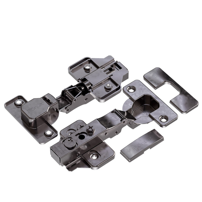 Bisagra de cazoleta para mueble high quality cierre lento clip-on de fácil montaje negro titanio