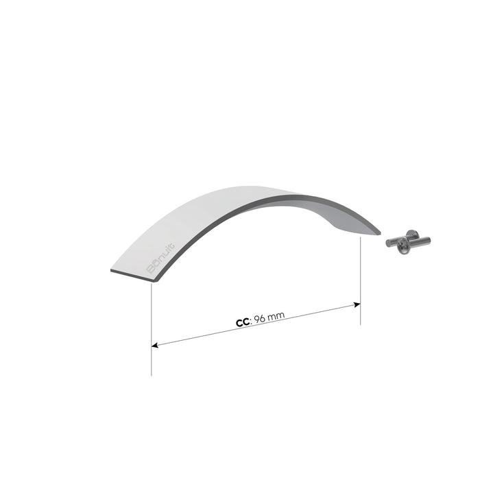 Manija arco en aluminio negra o anodizada