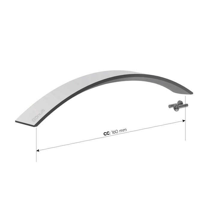 Manija arco en aluminio negra o anodizada