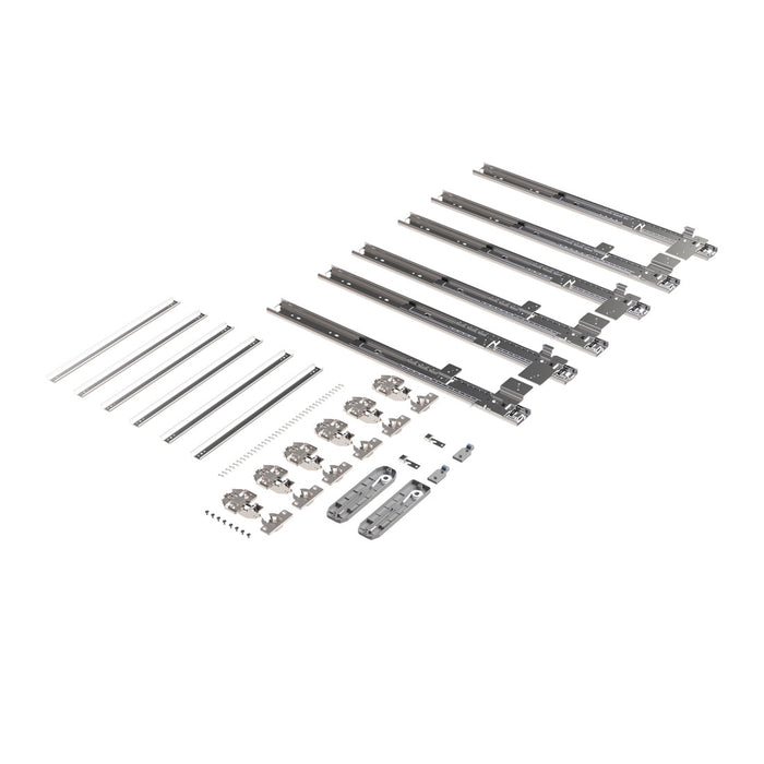 Riel Sistema de puerta oculta abatible triple (pocket door)