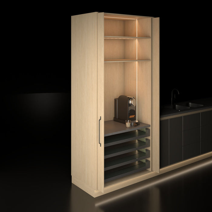 Riel Sistema de puerta oculta abatible triple (pocket door)