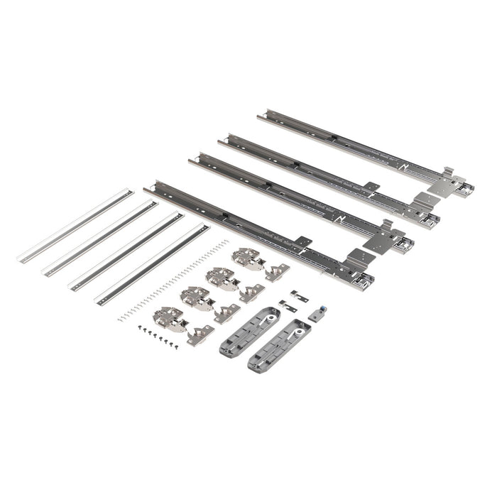 Riel sistema de puerta oculta abatible doble (pocket door)