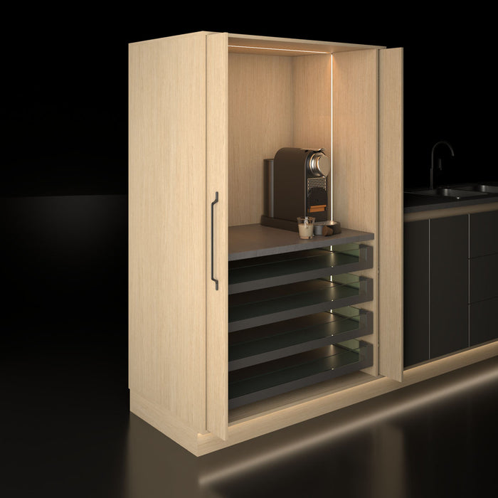 Riel sistema de puerta oculta abatible doble (pocket door)