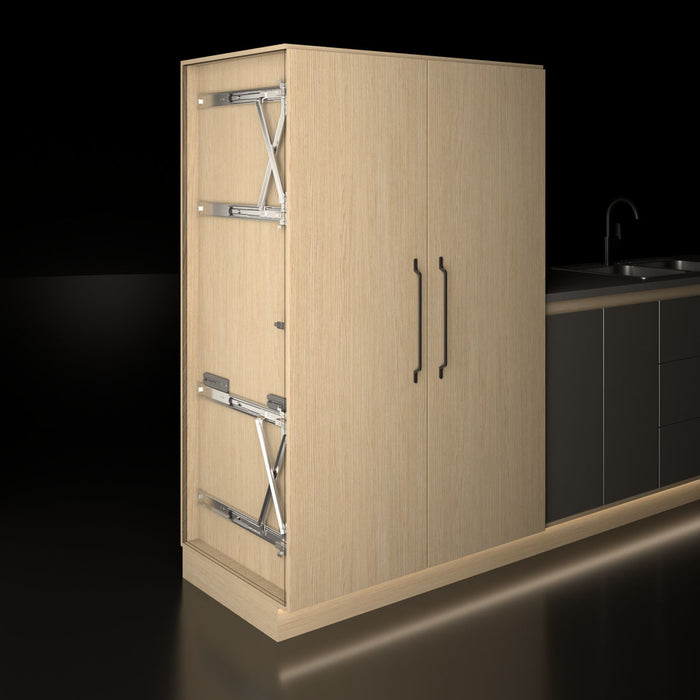 Riel sistema de puerta oculta abatible doble (pocket door)