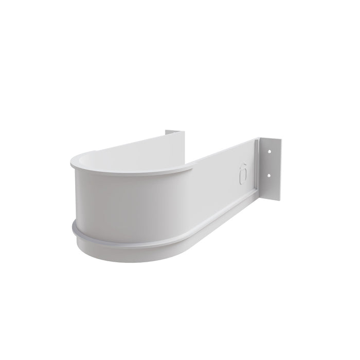 Accesorio plástico en u blanco 257mm bajo fregadero