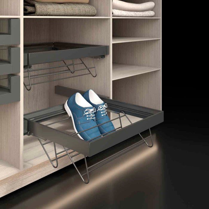 Zapatero extraíble cierre lento módulo 60 cm color negro
