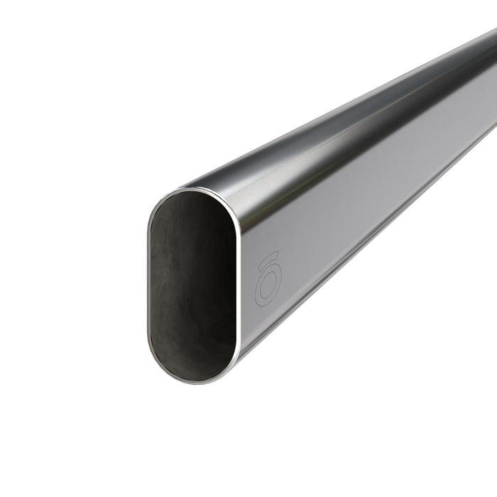 Tubo acero cromado o negro ovalado 15 x 30 mm x 3 mt