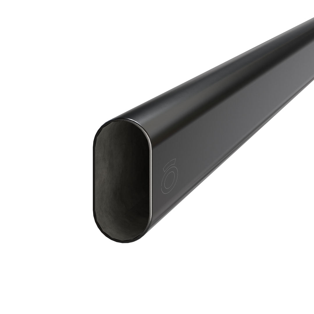Tubo acero cromado o negro ovalado 15 x 30 mm x 3 mt