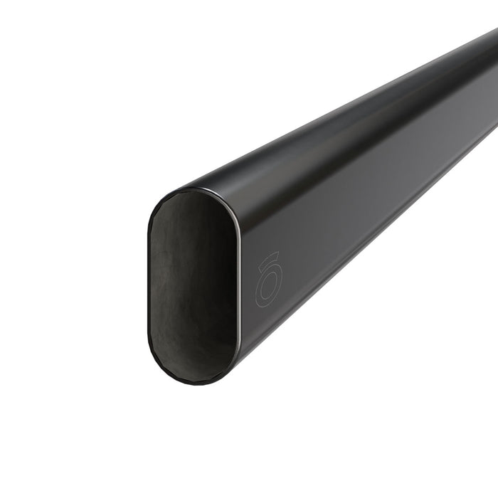 Tubo acero cromado o negro ovalado 15 x 30 mm x 3 mt