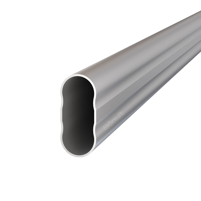 Tubo aluminio ovalado x 3m
