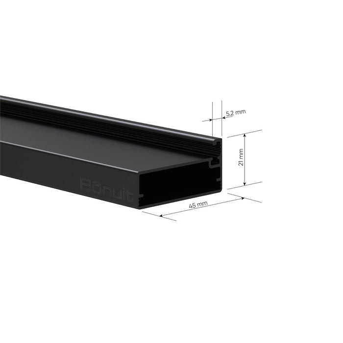 herrajes aluminio perfil negro peralm02bpn madecentro 