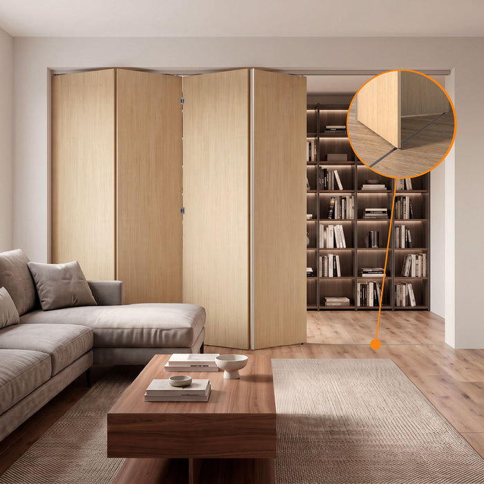 Kit de rodamientos para 4 puertas plegables en divisiones de ambientes interiores