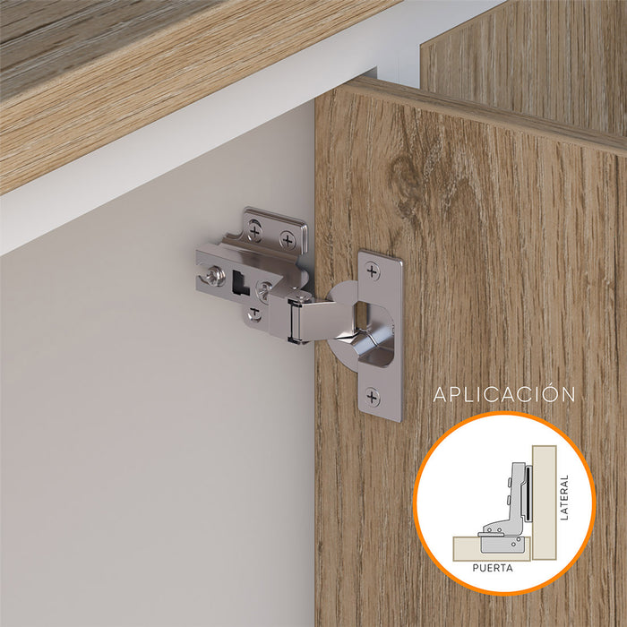 Bisagra de cazoleta para mueble en acero inoxidable