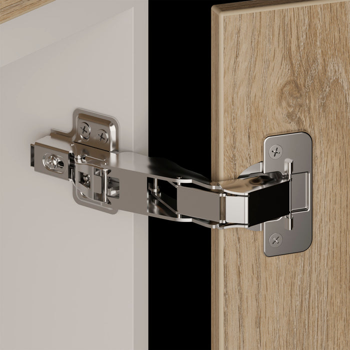 Bisagra de cazoleta para mueble esquinera 165° clip-on de montaje fácil cierre lento