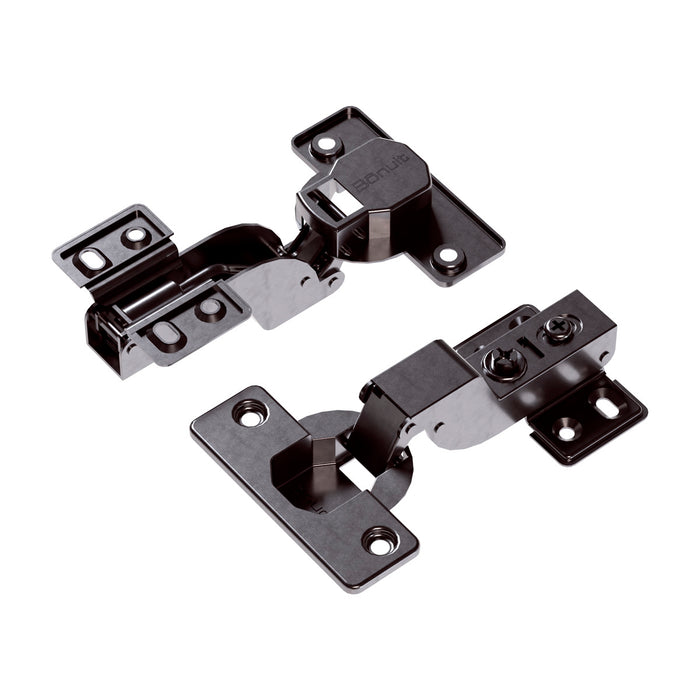 Bisagra de cazoleta para mueble cierre lento titanio - negro