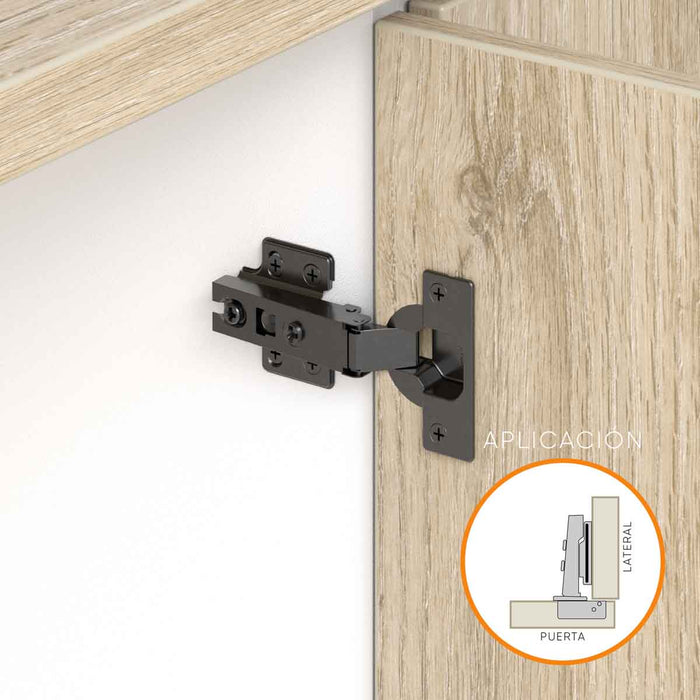 Bisagra de cazoleta para mueble slide on de 110°