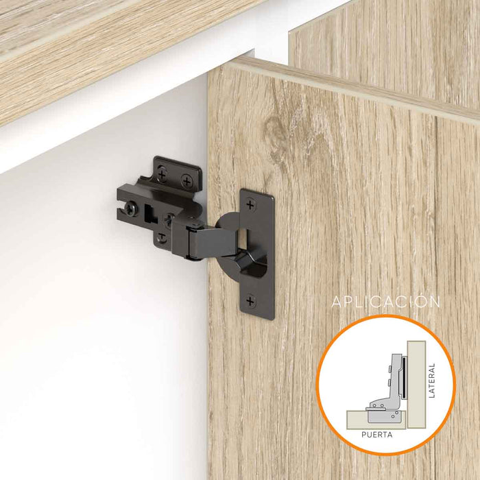Bisagra de cazoleta para mueble slide on de 110°