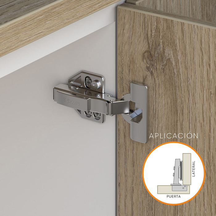 Bisagra de cazoleta para mueble high quality cierre lento clip-on de fácil montaje en acero 201
