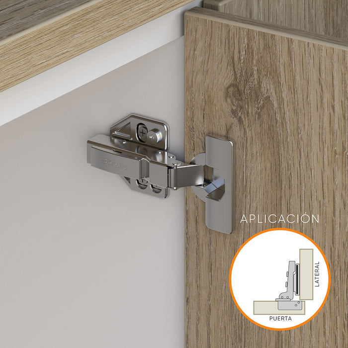 Bisagra de cazoleta para mueble high quality cierre lento clip-on de fácil montaje en acero 201