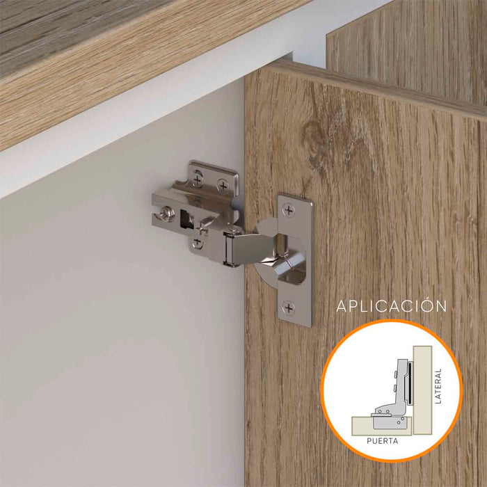 Bisagra de cazoleta para mueble sin presión