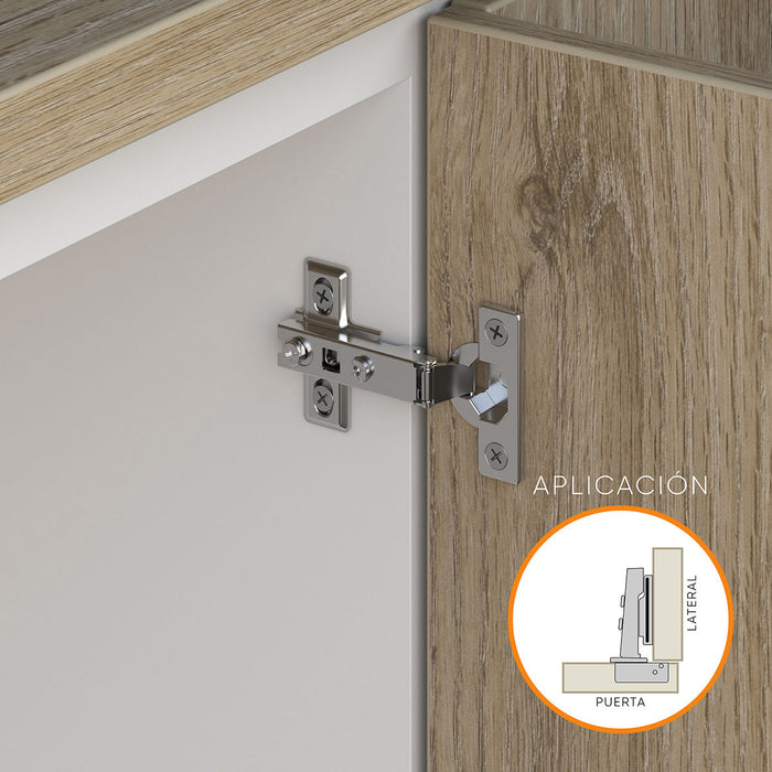 Bisagra de cazoleta mini para mueble de 95°