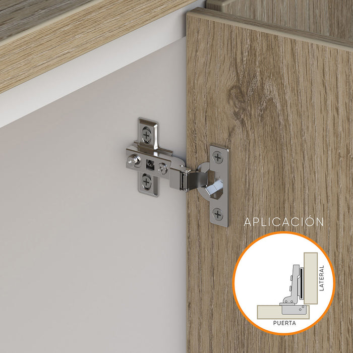 Bisagra de cazoleta mini para mueble de 95°