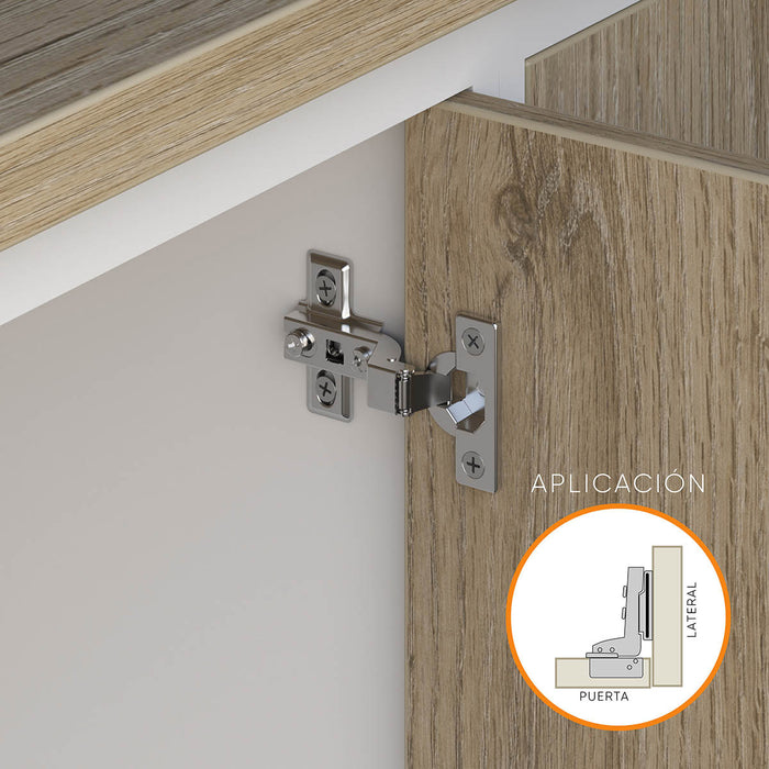 Bisagra de cazoleta mini para mueble de 95°